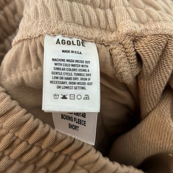 NWT Agolde Noodle Beige French Terry Boxing Shorts Sz XS - Picture 5 of 6
